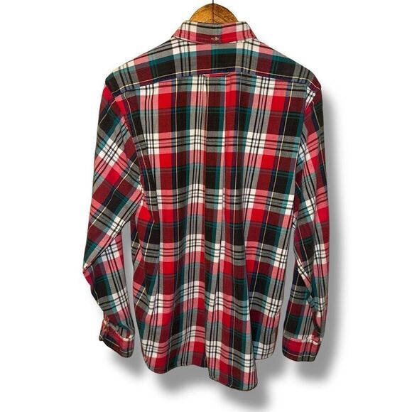 GANT Red Plaid Cambridge Flannel Button Down Sz L - Picture 8 of 8